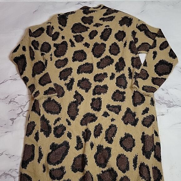 She + Sky One Size Cheetah Duster Cardigan - Picture 5 of 5